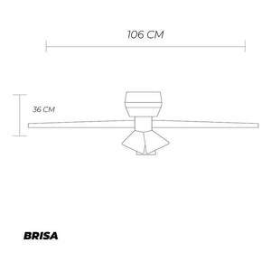 Coolfan Ventilador de Techo de Madera de 42'' con Luz y 5 Aspas Reversibles con Control de Cadena, Modelo Brisa 45201 - LuzDeco