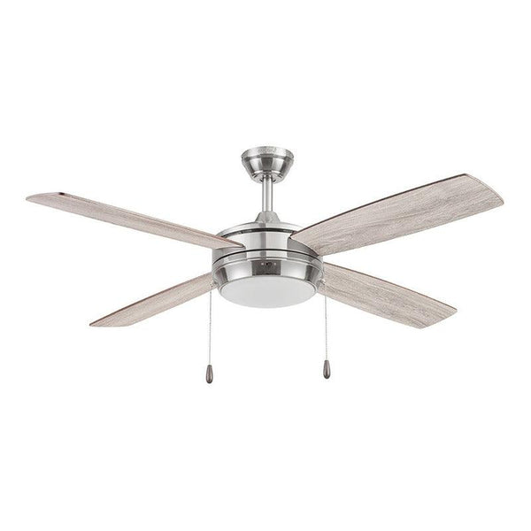 Coolfan Ventilador de Techo de Madera de 52'' con Luz LED y 4 Aspas Reversibles con Control de Cadena, Modelo Ciclón LED 51301 - LuzDeco