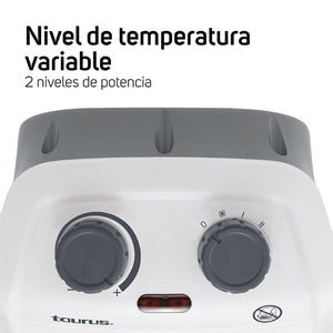 Taurus Calentador Eléctrico / Ventilador 2 en 1, Modelo Hawai