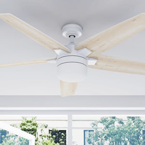 Prominence Home Ventilador de Techo Smart de 52" con Luz y 5 Aspas Reversibles con Control Remoto, Modelo Dorsey - Ventiladores.com