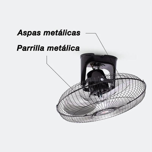 Mytek 3126 Ventilador de Pared y Techo de 18 Pulgadas Oscilación de 360° - LuzDeco