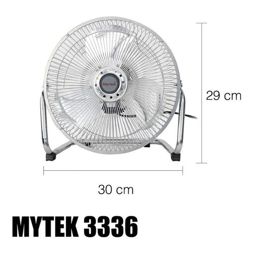 Mytek 3336 Ventilador de Piso y Pared de 10 Pulgadas, Inclinación Manual - LuzDeco
