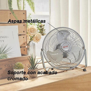 Mytek 3336 Ventilador de Piso y Pared de 10 Pulgadas, Inclinación Manual - LuzDeco