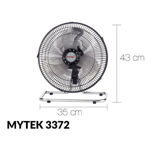 Mytek 3372 Ventilador de Pared, Piso y Mesa de 12 Pulgadas, Metálico Oscilación 90° - LuzDeco