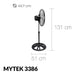 Mytek 3386 Ventilador de Pedestal y Piso Industrial de 18 Pulgadas Oscilación 90° - LuzDeco