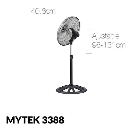 Mytek 3388 Ventilador de Pedestal Industrial de 16 Pulgadas 58 watts - LuzDeco