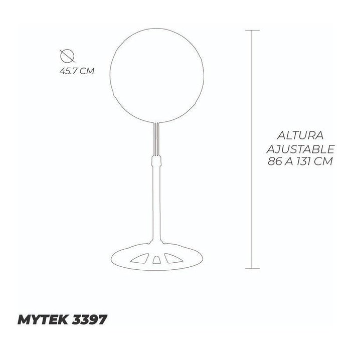 Mytek 3397 Ventilador de Pedestal Industrial de 18 Pulgadas 110 watts - LuzDeco