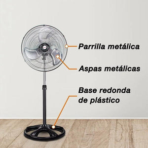 Mytek 3398 Ventilador de Pedestal Industrial de 20 Pulgadas 120 watts - LuzDeco