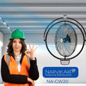 NarvikAir Ventilador Industrial 2 en 1: De Pared y Techo 20'', Modelo NA-CW20