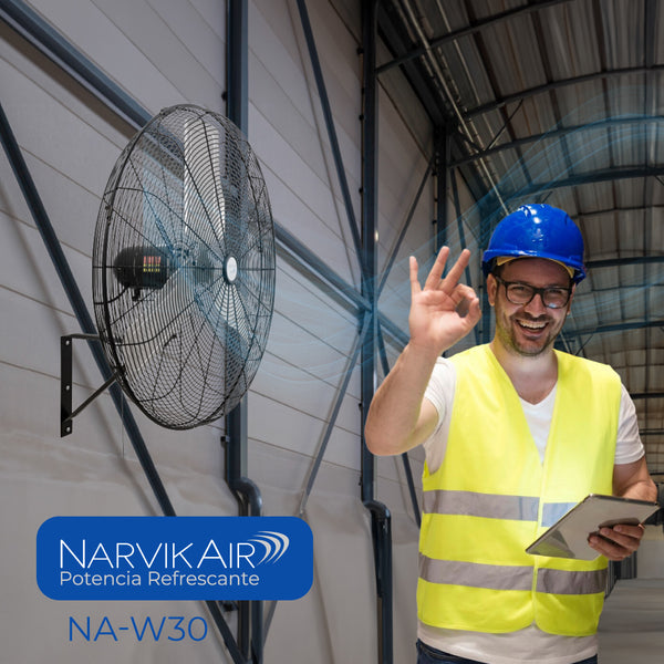 NarvikAir Ventilador de Pared Industrial de 30", Modelo NA-W30