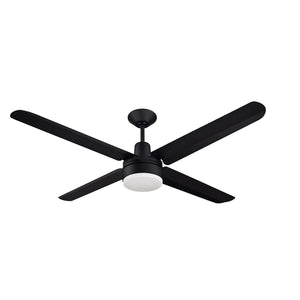 Ventilador de techo industrial NarvikAir 56" con luz LED CCT ajustable para naves y talleres, color negro