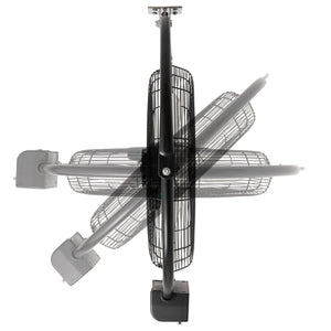 Ventilador NarvikAir modelo NA-CW20 colgado del techo en una nave industrial para circulación de aire.