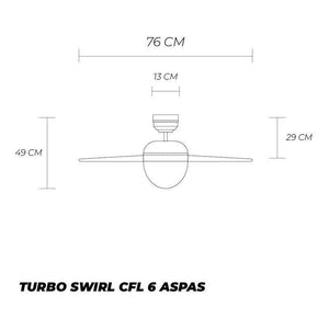 Westinghouse Ventilador de Techo con Luz y Control de Cadena de 30" con 6 Aspas, Modelo 72186 - LuzDeco