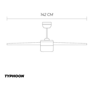 Westinghouse Ventilador de Techo con Luz y Control Remoto de 56" con 3 Aspas, Modelo TYPHOON 72943 - LuzDeco