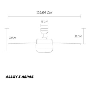 Westinghouse Ventilador de Techo Luz y Control de Cadena de 42" con 3 Aspas Reversibles, Modelo Alloy - LuzDeco
