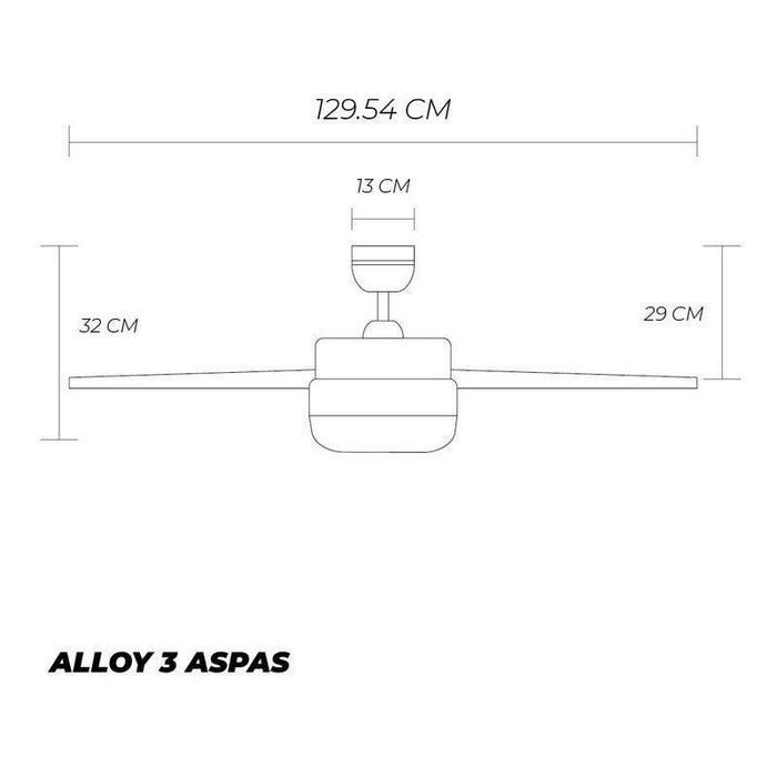 Westinghouse Ventilador de Techo Luz y Control de Cadena de 42" con 3 Aspas Reversibles, Modelo Alloy - LuzDeco