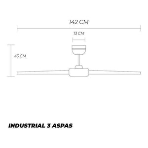 Westinghouse Ventilador Industrial de Techo con Control de Pared de 56" con 3 Aspas, Modelo 78614 - LuzDeco