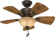 Hunter Ventilador de Techo con Luz de 34" con 5 Aspas Reversibles con Control de Cadena, Modelo Watson - Ventiladores.com