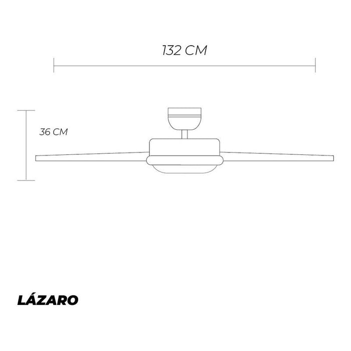 Ventilador de Techo | Lazaro | 52 pulgadas | 5 aspas | Control Cadena