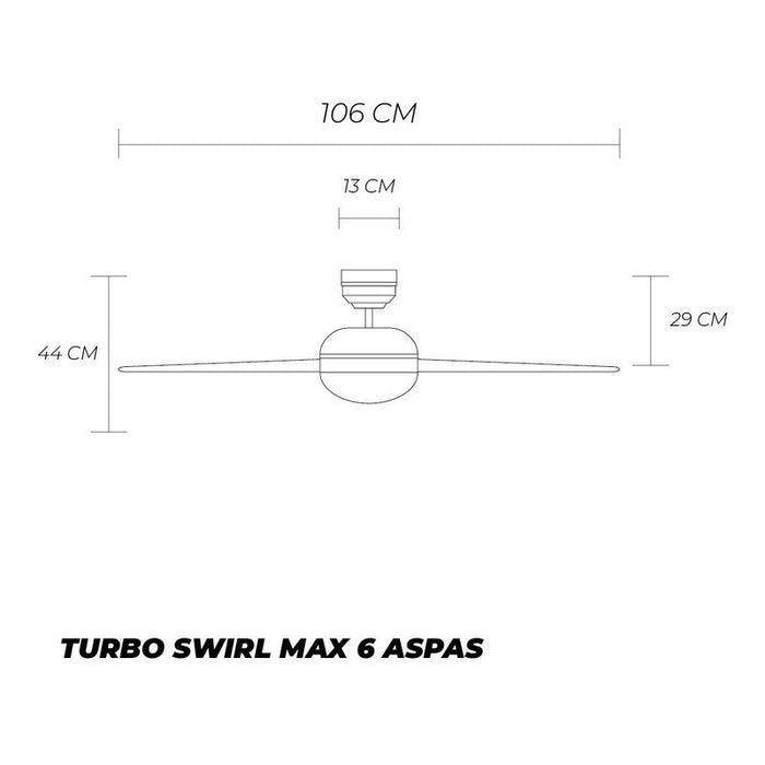 Westinghouse Ventilador de Techo con Luz y Control de Cadena de 42" con 6 Aspas, Modelo Turbo Max 72517